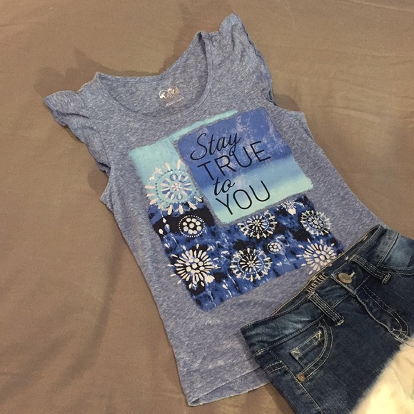 Justice- girls graphic Stay True Graphic T Shirt - Picture 1 of 5